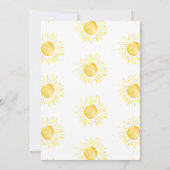 Hier kommt der Sohn! Einladung der Babydusche (Rückseite)