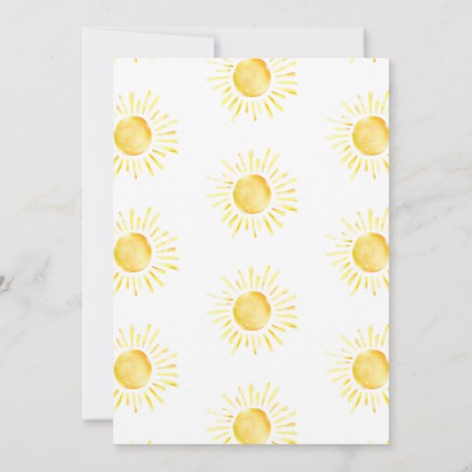 Hier kommt der Sohn! Einladung der Babydusche (Rückseite)