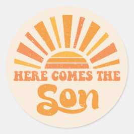 Hier kommt der Sohn Gottes I (Jesus) Runder Aufkleber