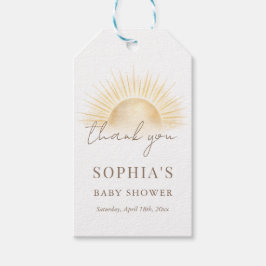 Hier kommt der Sohn Junge Baby Shower Danke Geschenkanhänger