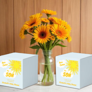 Hier kommt der Sohn Junge Baby Shower Geschenkschachtel