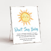 Hier kommt der Sohn Niedliche Sonne Don't Say Baby Poster