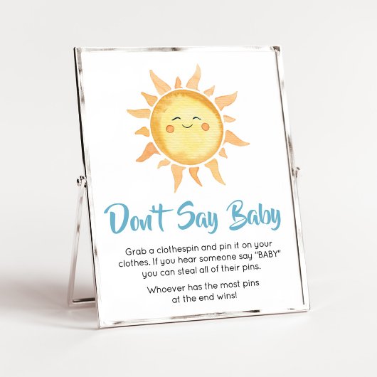 Hier kommt der Sohn Niedliche Sonne Don't Say Baby Poster