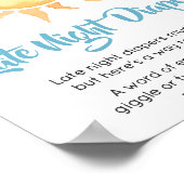 Hier kommt der Sohn Niedlicher Sonnenspättaucher Poster (Ecke)