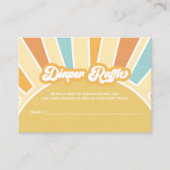 Hier kommt der Sohn Retro Baby Dusche Windel Raffl Begleitkarte (Vorderseite)