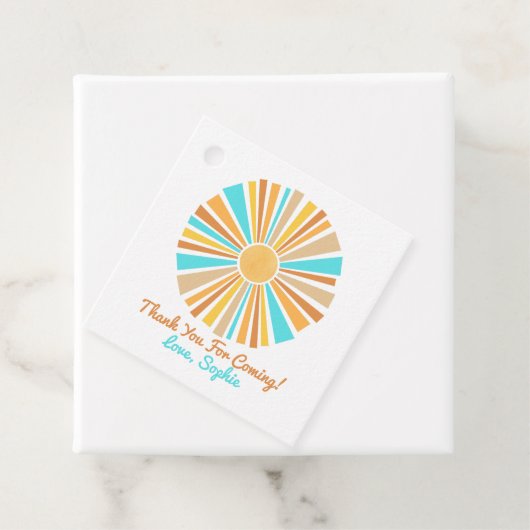 Hier kommt der Sohn, Retro Boho Rainbow Geschenkanhänger (Beispiel)