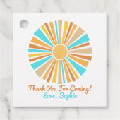 Hier kommt der Sohn, Retro Boho Rainbow Geschenkanhänger (Vorderseite)