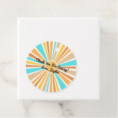 Hier kommt der Sohn, Retro Boho Rainbow Round Geschenkanhänger (Beispiel)