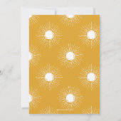 Hier kommt der Sohn Retro Junge Dusche Einladung (Rückseite)