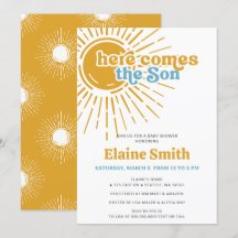 Hier kommt der Sohn Retro Junge Dusche