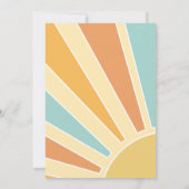 Hier kommt der Sohn Retro Junge Dusche Einladung (Rückseite)