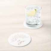 Hier kommt der Sohn Runder Pappuntersetzer (Vor Ort)