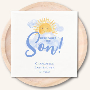 Hier kommt der Sohn Sonnenschein-Baby-Party Serviette