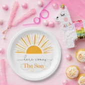 Hier kommt der Sohn zum Geburtstag Pappteller (Party)