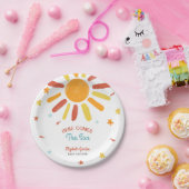 Hier kommt der Son Baby Shower Retro Boy Pappteller (Party)