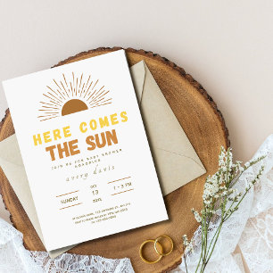 Hier kommt der Son boho Baby Shower Invite Einladung