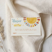 Hier kommt der Son Boho Retro Sun Diaper Raffle Begleitkarte