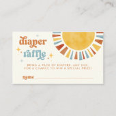 Hier kommt der Son Boho Retro Sun Diaper Raffle Begleitkarte (Vorderseite)