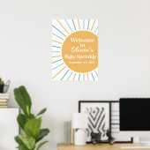 Hier kommt der Son Boho Sunshine Baby Sprinkle Poster (Heimbüro)