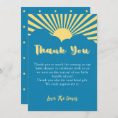 Hier kommt der Son Boho Sunshine Retro der 90er Einladung (Vorne/Hinten)