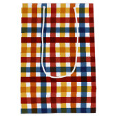 Hier kommt der Son Kariert Baby Boy Mittlere Geschenktüte (Rückseite)