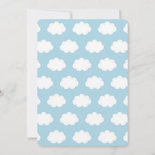 Hier kommt der Son lächelnd Sun Boy Baby Dusche Einladung (Rückseite)