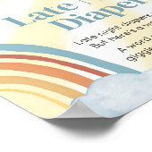 Hier kommt der Son Retro Spate Night Diapers Poster (Ecke)