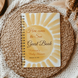Hier kommt der Son Sunshine Ray Baby Shower Gast Notizblock