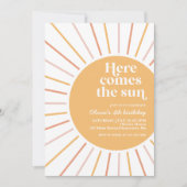 Hier kommt der Sun Boho Sunshine Geburtstag Einladung (Vorderseite)
