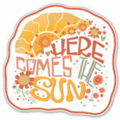 Hier kommt der Sun Retro Inspirivity Sticker (Vorderseite)