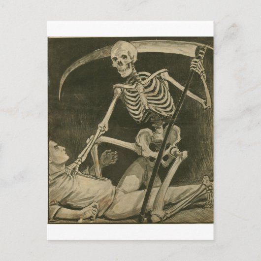Hier kommt der Tod! Postkarte (Vorderseite)