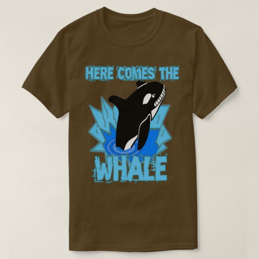 Hier kommt der Wal T-Shirt (Design vorne)