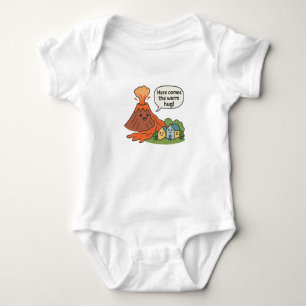 Hier kommt der warme Umarmung! Vulkanischer Spaß Baby Strampler