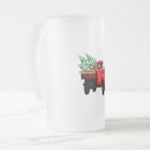 Hier kommt der Weihnachtsbaumstapler des Weihnacht Mattglas Bierglas (Vorderseite Links)