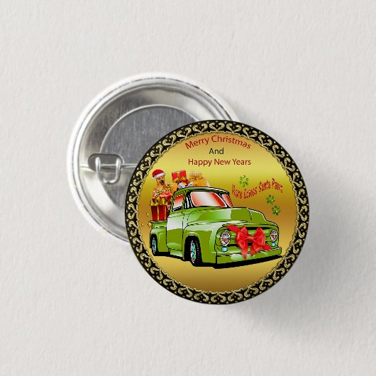 Hier kommt der Weihnachtsbaumwagen von Weihnachtsf Button (Vorne & Hinten)
