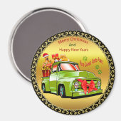 Hier kommt der Weihnachtsbaumwagen von Weihnachtsf Magnet (Vorderseite/Rückseite)
