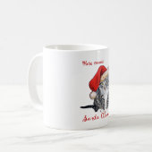 Hier kommt der Weihnachtsmann! Kaffeetasse (Vorderseite Links)