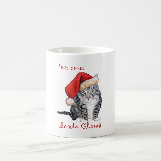 Hier kommt der Weihnachtsmann! Kaffeetasse (Mittel)