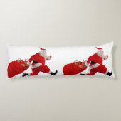 Hier kommt der Weihnachtsmann-Kissen Seitenschläferkissen (Rückseite)