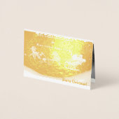 Hier kommt der Weihnachtsmann! Weihnachtskarte Folienkarte (Vorderseite)