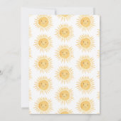 Hier kommt die Babydusche der Sun Girl Einladung (Rückseite)