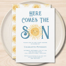 Hier kommt die Babydusche des Sohn Niedlichen Jung