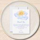 Hier kommt die Babydusche des Sohnes Dankeskarte