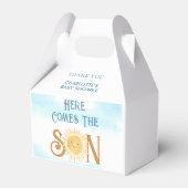 Hier kommt die Babydusche des Sohnes Geschenkschachtel (Vorderseite)