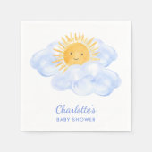 Hier kommt die Babydusche des Sohnes Serviette (Vorderseite)