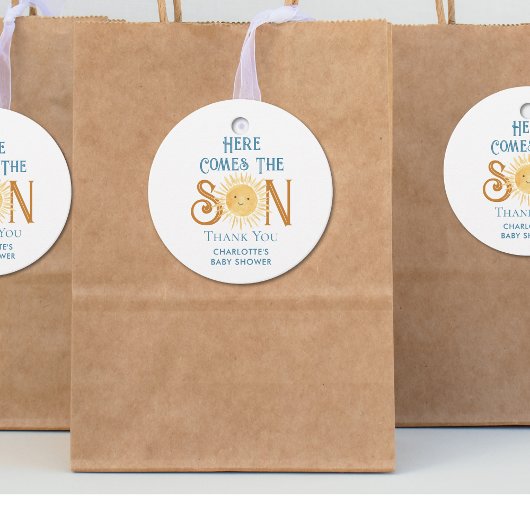 Hier kommt die Babydusche des Son Boy. Danke Geschenkanhänger