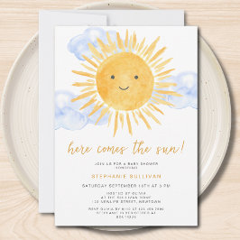 Hier kommt die Babydusche des Sun Boy Einladung