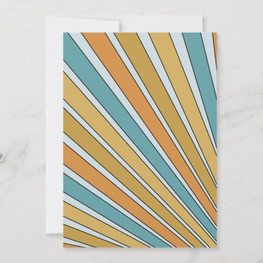 Hier kommt die Babydusche von Son Boho Einladung (Rückseite)