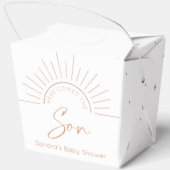 Hier kommt die Babydusche von Son Boho Geschenkschachtel (Rückseite)