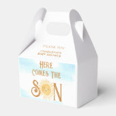 Hier kommt die Babydusche von Son Boho Geschenkschachtel (Rückseite)